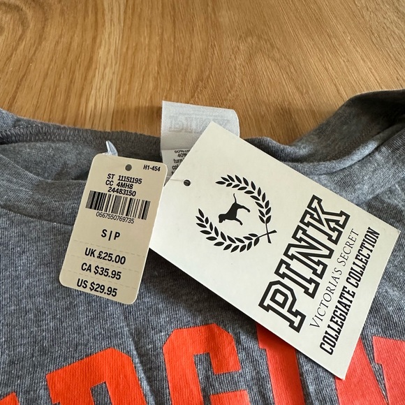 Pink VS Collegiate Collection Virginia Cavaliers UVA Tee NWT - Picture 9 of 9